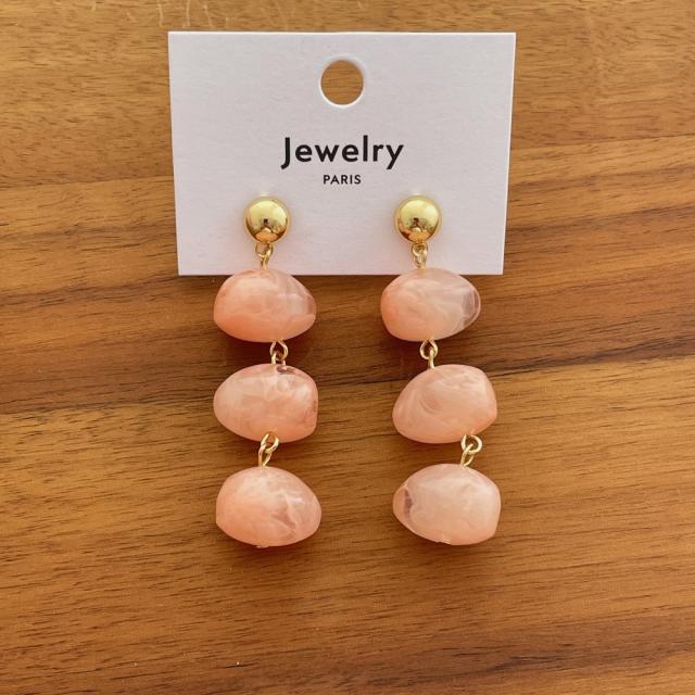 Retro Unique Design Resin Geometric Earrings