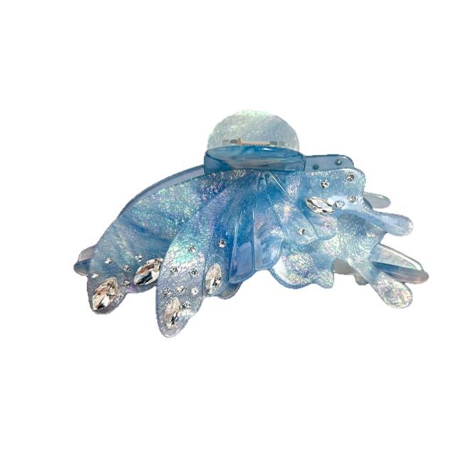 Texture Water Drop Diamond Butterfly Hair Clip 13cm Large hair claw clips