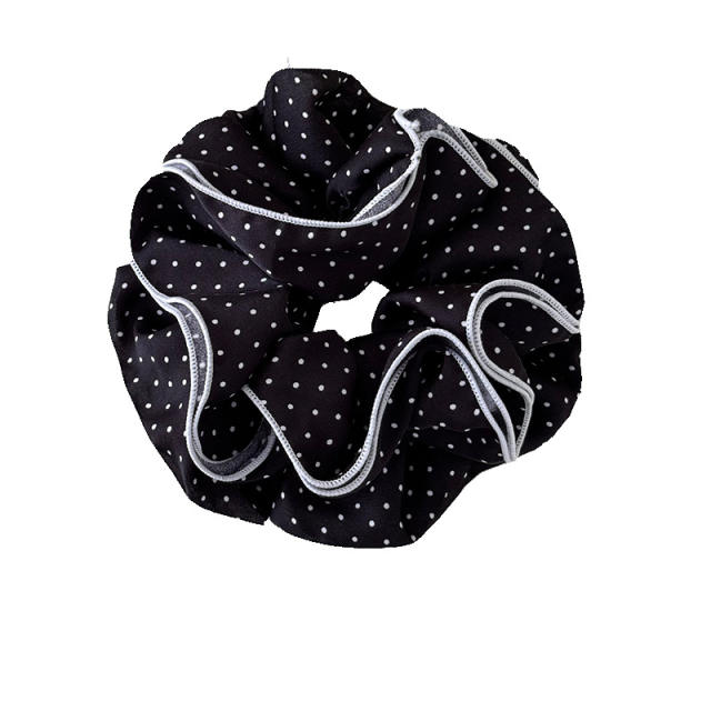 Korean style wave dot multi-layer large scrunchies