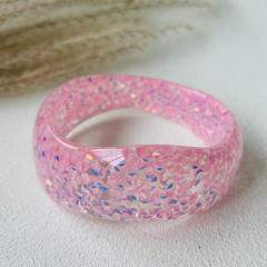 Irregular Dopamine Resin Sequin Women's Bracelet Multi-Color Women's Wristband Jewelry