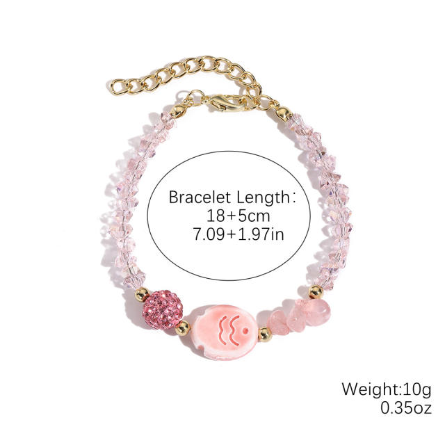 Original Crystal Bracelet Dopamine Ceramic Bracelet Bohemian Crystal Bracelet