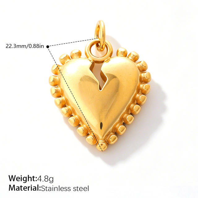 Sweet Girly Style Crown Heart Skirt Multi-Shaped Pendant Stainless Steel 18K Gold-Plated DIY Accessories