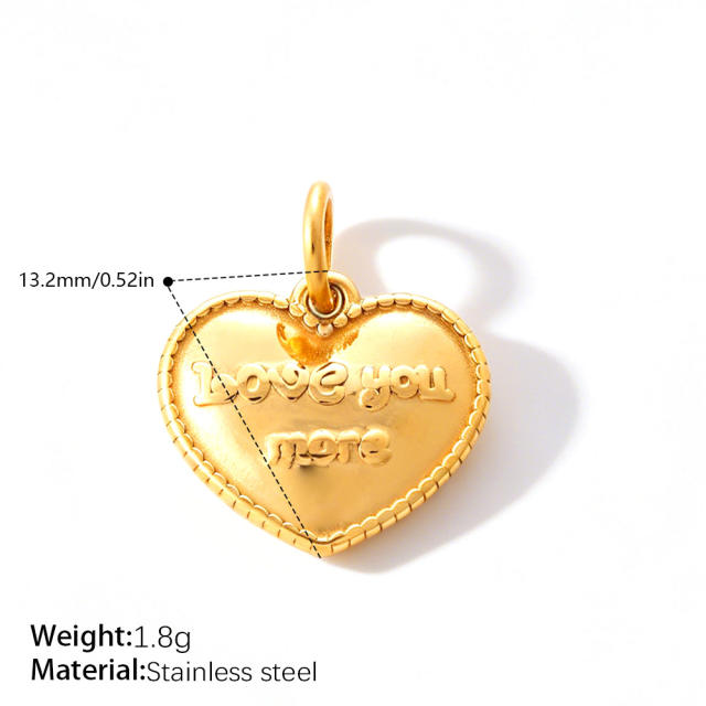 Sweet Girly Style Crown Heart Skirt Multi-Shaped Pendant Stainless Steel 18K Gold-Plated DIY Accessories
