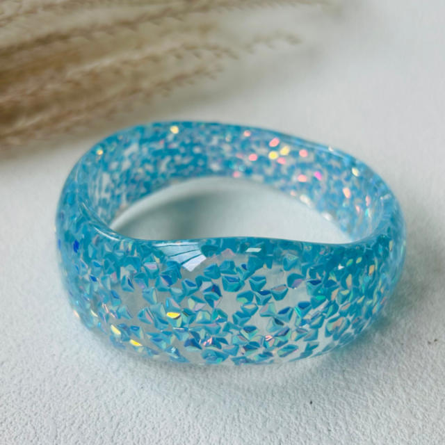 Irregular Dopamine Resin Sequin Women's Bracelet Multi-Color Women's Wristband Jewelry
