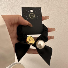 Simple elegant Pearl rubber band hair rope hair ties for women