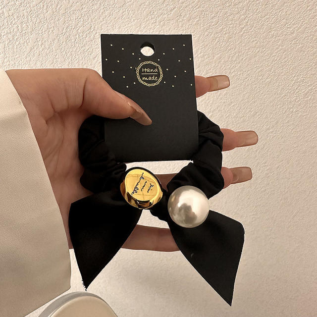 Simple elegant Pearl rubber band hair rope hair ties for women