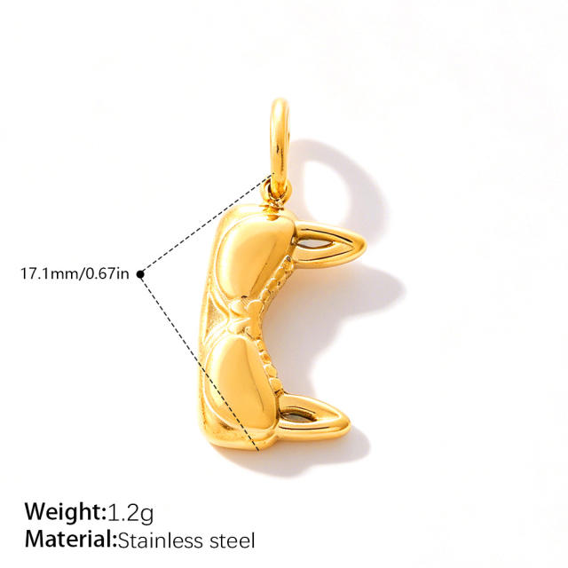 Sweet Girly Style Crown Heart Skirt Multi-Shaped Pendant Stainless Steel 18K Gold-Plated DIY Accessories