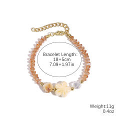 S2504-16 orange flower bracelet