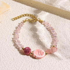 Original Crystal Bracelet Dopamine Ceramic Bracelet Bohemian Crystal Bracelet