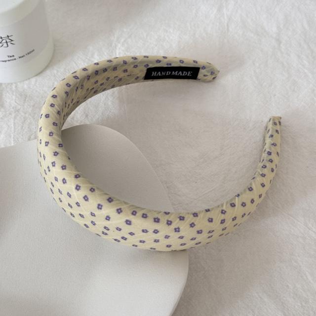 Korean-Style Simple Polka Dot Scrunchie Elegant Pleated Fabric Hair Tie new Ponytail Hairband