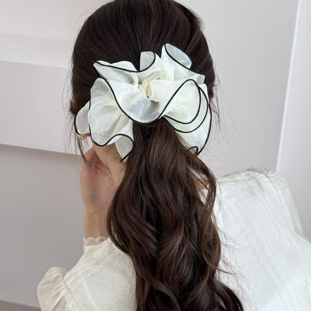Black organza large hair ties scrunchies