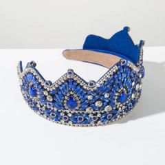 Vintage Baroque-Style Headband with Rhinestone-Encrusted Crown