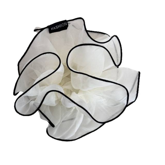Black organza large hair ties scrunchies