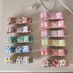 Sweet Floral Bow Banana Clip Early Spring Vibe Hairpin for Women