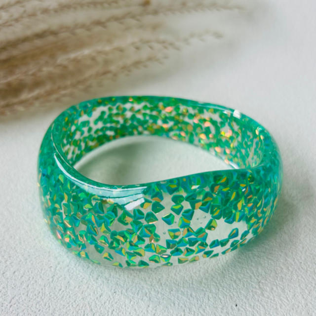 Irregular Dopamine Resin Sequin Women's Bracelet Multi-Color Women's Wristband Jewelry