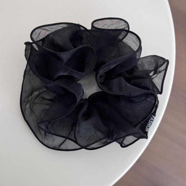 Black organza large hair ties scrunchies