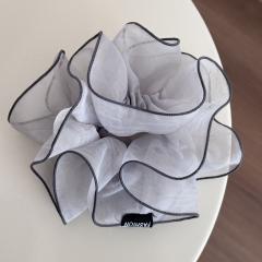 Black organza large hair ties scrunchies