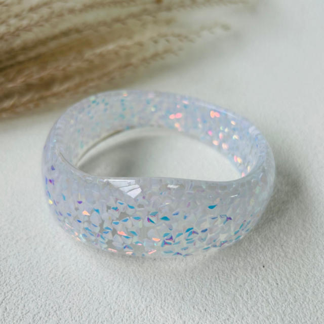Irregular Dopamine Resin Sequin Women's Bracelet Multi-Color Women's Wristband Jewelry