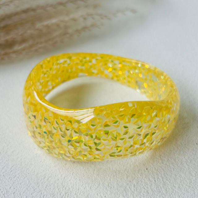 Irregular Dopamine Resin Sequin Women's Bracelet Multi-Color Women's Wristband Jewelry