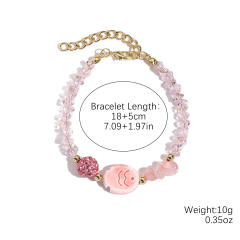S2504-13 pink fish bracelet