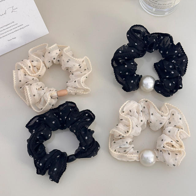 Wave Dot Foundation All-match Hair Rope Girls' Style hair ties for ponytail