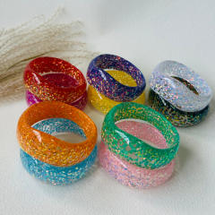 Irregular Dopamine Resin Sequin Women's Bracelet Multi-Color Women's Wristband Jewelry