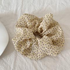 Yellow floral hair tie