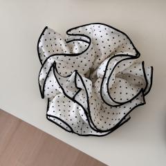 Korean style wave dot multi-layer large scrunchies