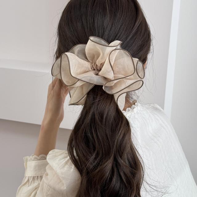 Black organza large hair ties scrunchies