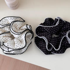 Korean style wave dot multi-layer large scrunchies