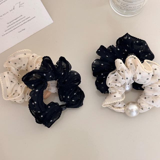 Wave Dot Foundation All-match Hair Rope Girls' Style hair ties for ponytail