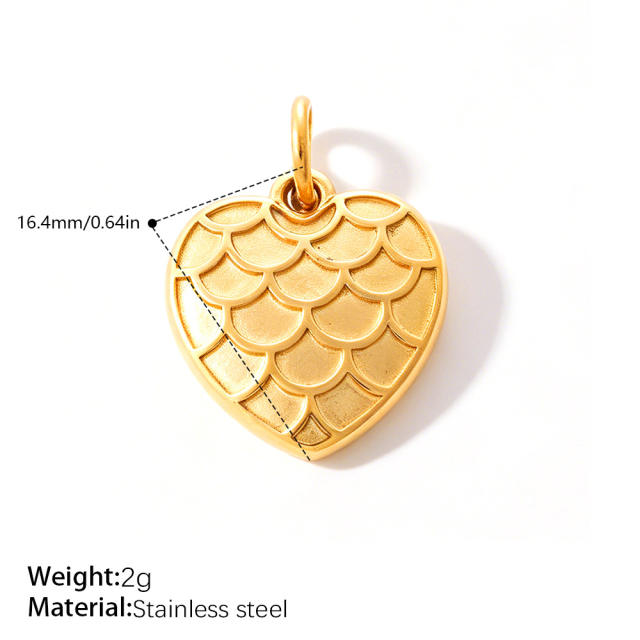 Sweet Girly Style Crown Heart Skirt Multi-Shaped Pendant Stainless Steel 18K Gold-Plated DIY Accessories