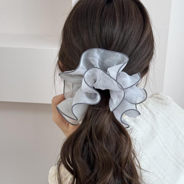 Black organza large hair ties scrunchies