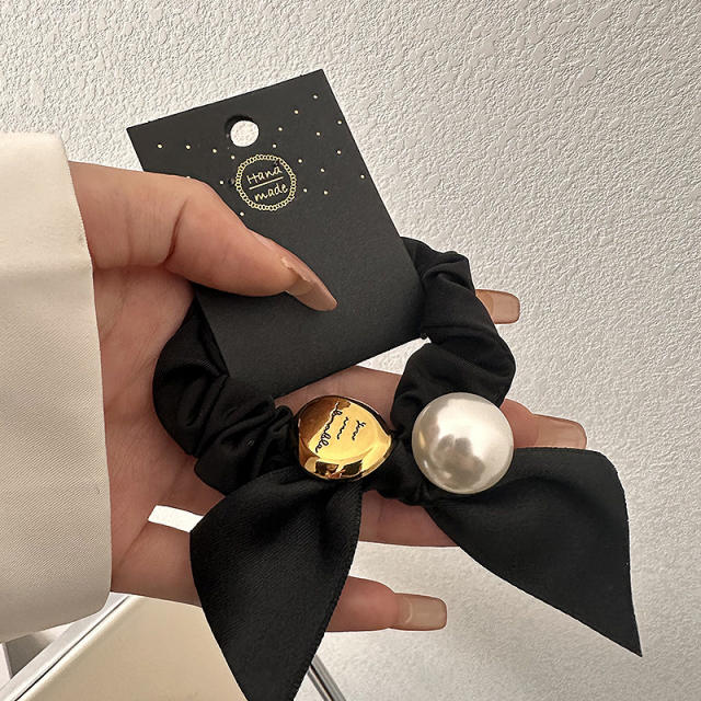 Simple elegant Pearl rubber band hair rope hair ties for women