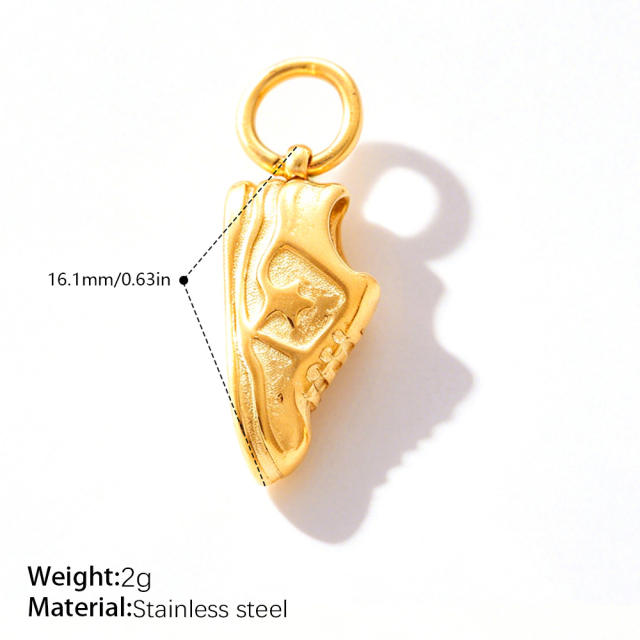 Sweet Girly Style Crown Heart Skirt Multi-Shaped Pendant Stainless Steel 18K Gold-Plated DIY Accessories