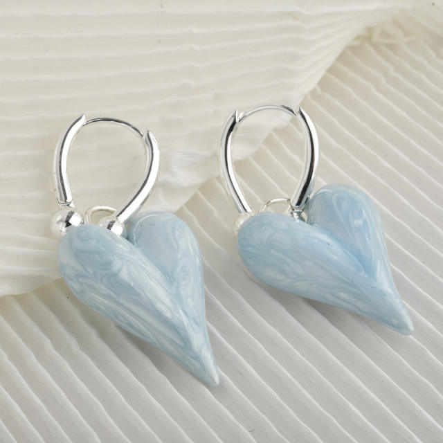 Spring Summer Super Immortal Ear Buckle Sweet heart earrings