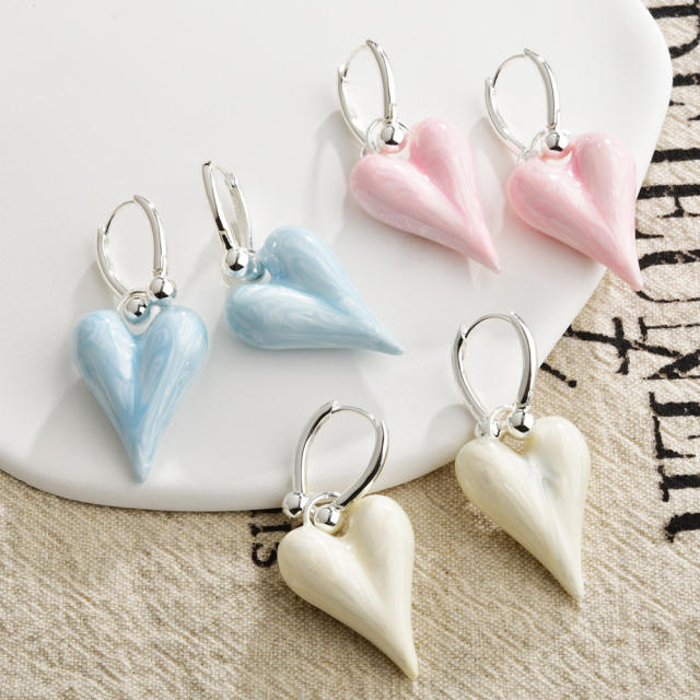 Spring Summer Super Immortal Ear Buckle Sweet heart earrings