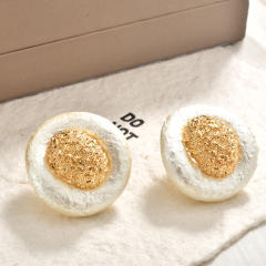 Vintage Grain Pearl Earrings Elegant  gold plated copper earrings