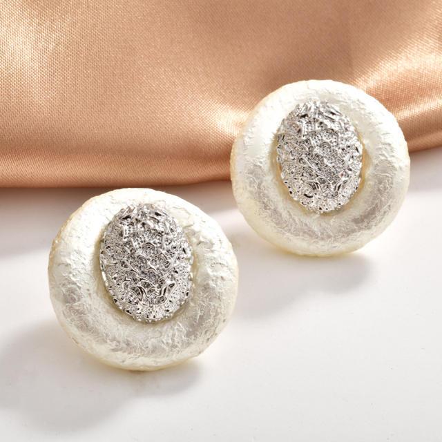 Vintage Grain Pearl Earrings Elegant  gold plated copper earrings