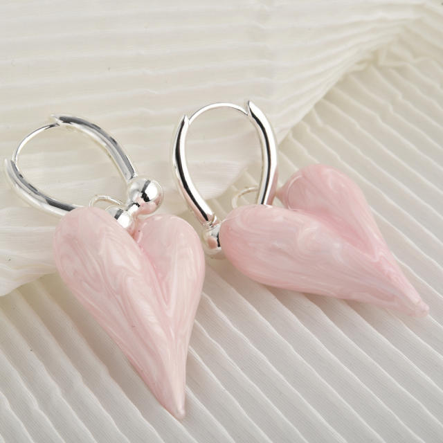 Spring Summer Super Immortal Ear Buckle Sweet heart earrings