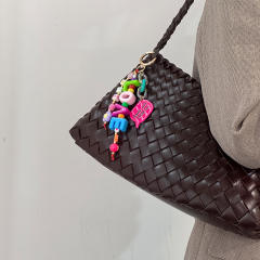 Y2K color matching LOVE letter bead bag charms diy accessory keychain