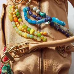 High-End Agate Raw Stone Bag Pendant Bag charms accessory