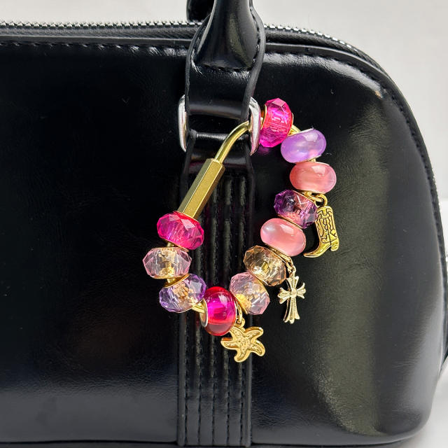 Cartoon Beaded Bag Charms Pandora Style DIY Beaded Pendants Animal Keychain Wholesale
