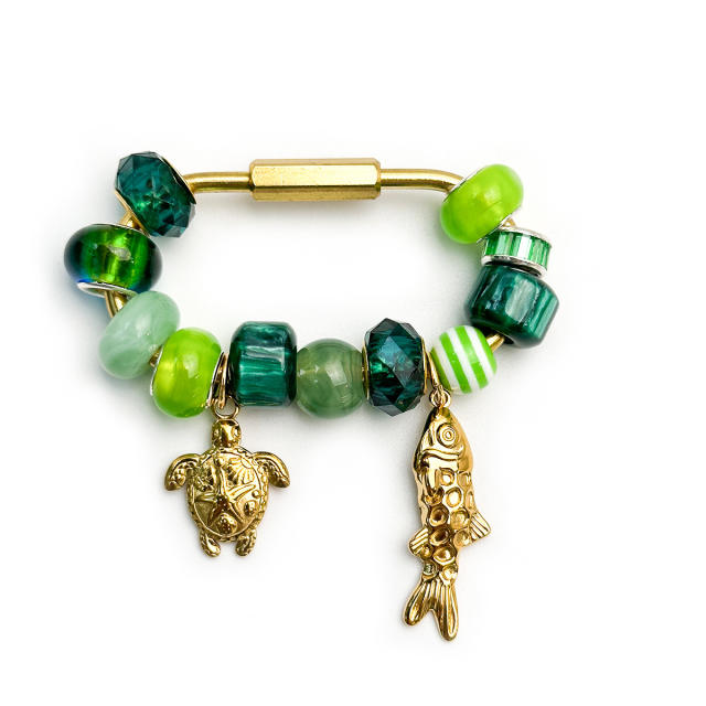 Cartoon Beaded Bag Charms Pandora Style DIY Beaded Pendants Animal Keychain Wholesale
