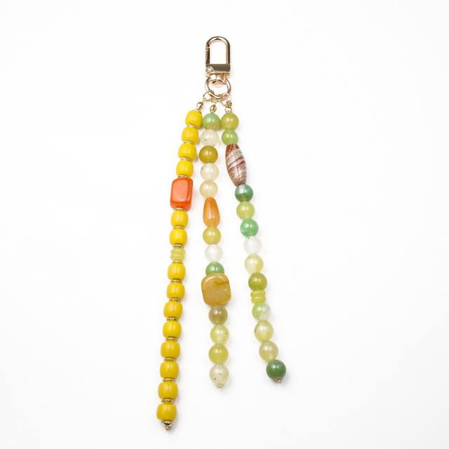 High-End Agate Raw Stone Bag Pendant Bag charms accessory