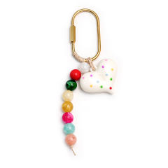Korean fashion candy color bead handmade bag charms keychain accessory