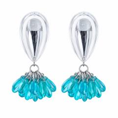 Fresh Forest-Inspired Transparent Green Grape Glass Earrings