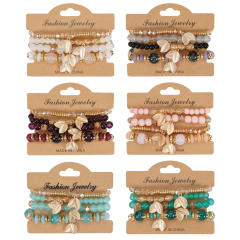 Bohemian Leaf Pendant Multi-Layer Bracelet Wholesale