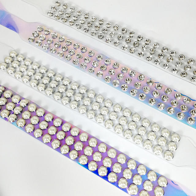 Hip-Hop Pvc Transparent Wide Belt for Women with Skirts Jackets Sweaters Suits Girdles