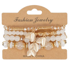 Bohemian Leaf Pendant Multi-Layer Bracelet Wholesale